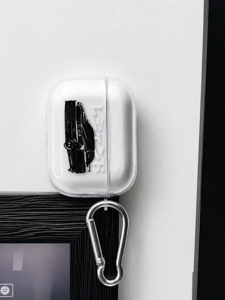 White anime Plain AirPods Case