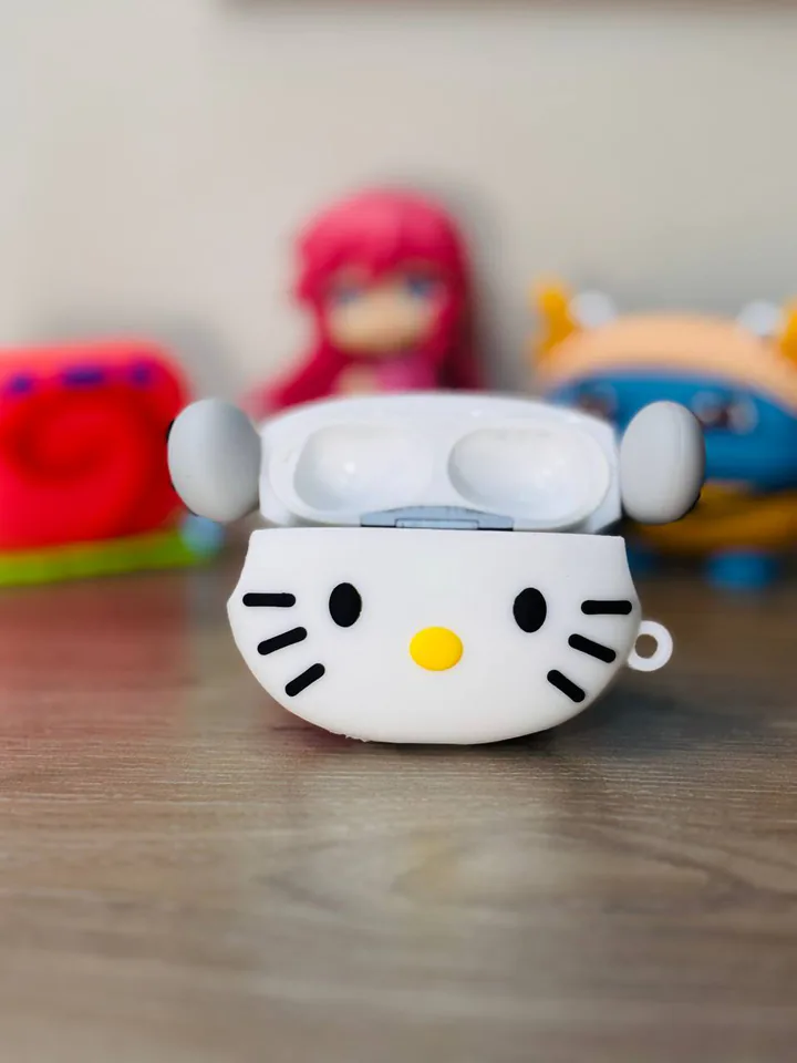 White Sanrio Headphone AirPods Case