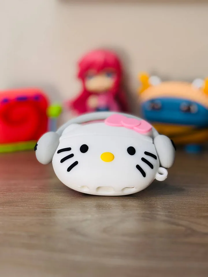 White Sanrio Headphone AirPods Case