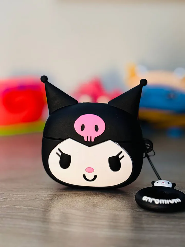 Black Sanrio Headphone AirPods Case