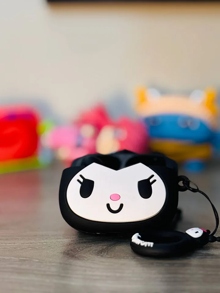 Black Sanrio Headphone AirPods Case