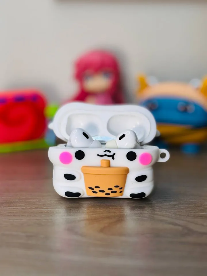 White Boba 3D AirPods Case