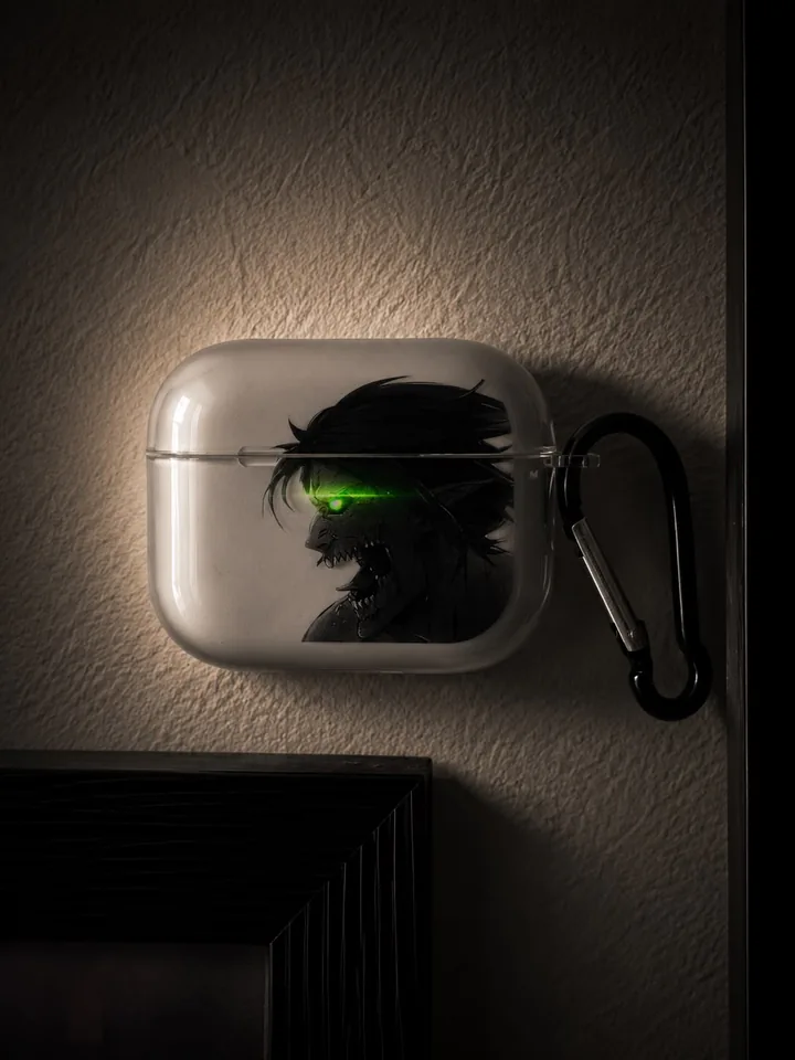 White anime Plain AirPods Case